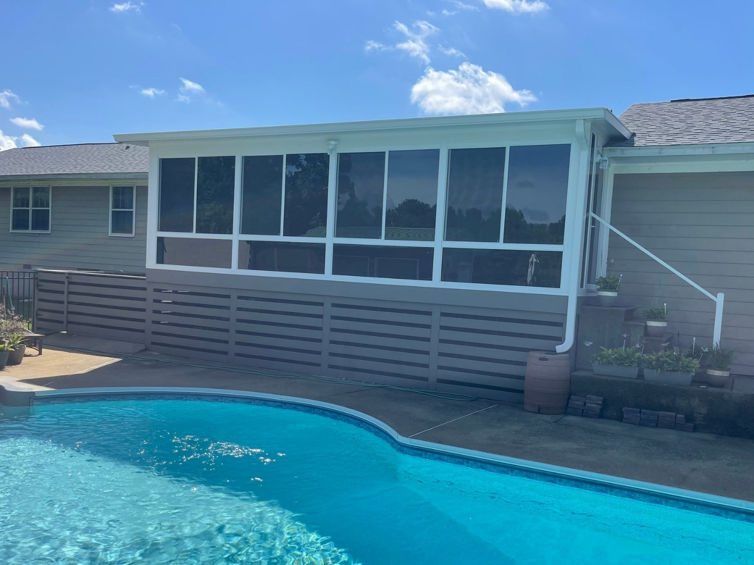 Sunroom Deck Fence Dog Run in Salem, AL