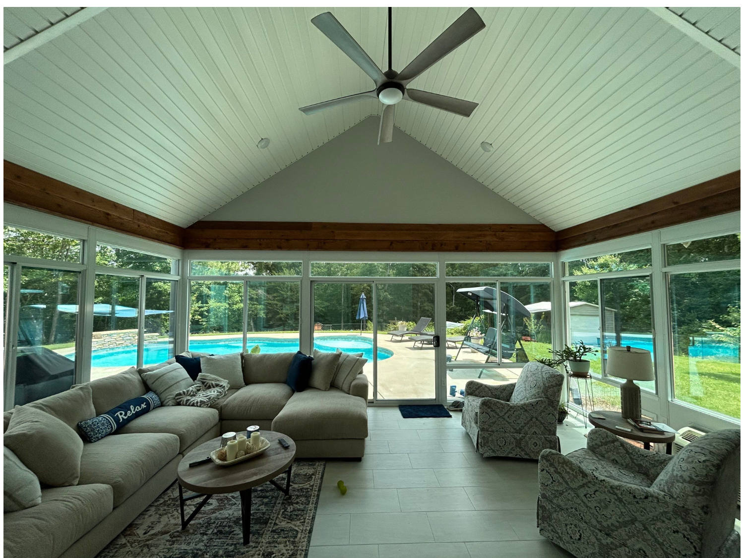 Inside view of Sunroom Enclosure in Columbus, GA