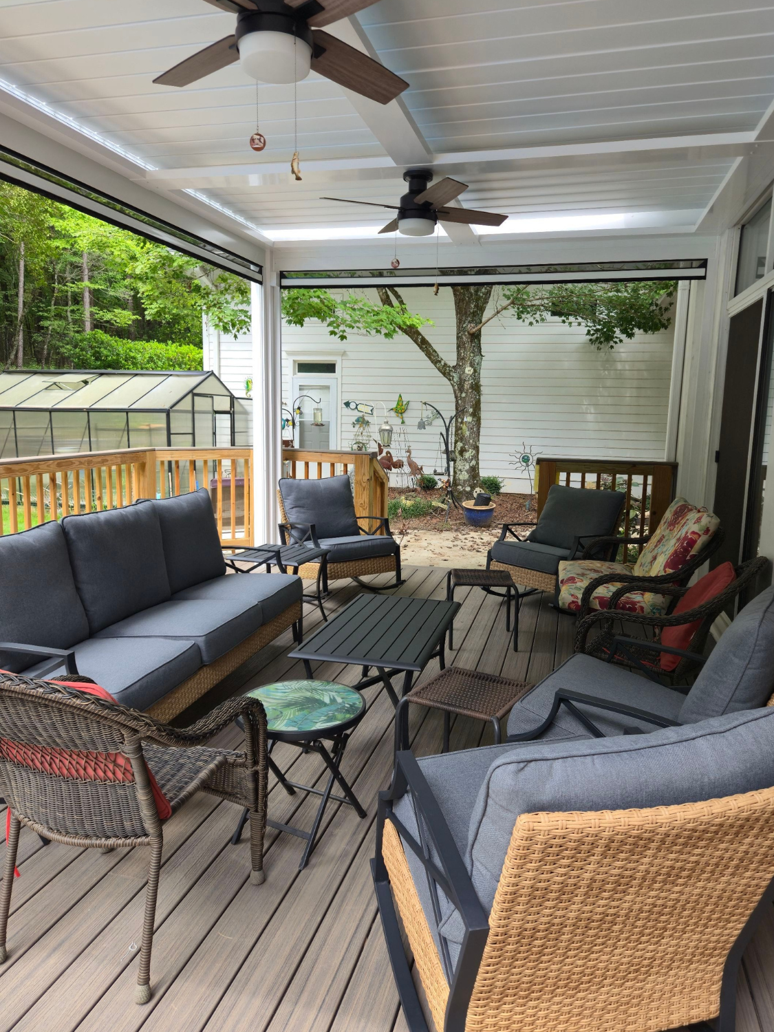 LifeRoom Louvered Roof System with motorized screens